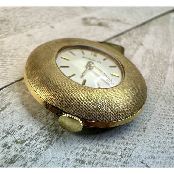 The House of Gübelin was founded as a watchmaker Vintage Gübelin Mechanical Swiss Made Gold Plate Mechanical Pendant Pocket Watch